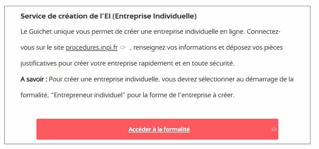 immatriculation LMNP étape portail e-procédures